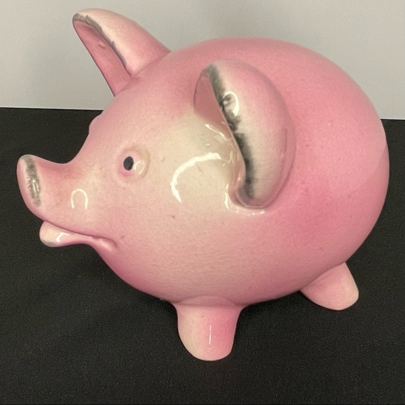 Vintage Irving W. Rice IRICE Porcelain Pink Pig Figurine - Picture 2 of 12